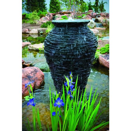 Fiberglass-Resin Fountain Housing Aquascape®  Stacked Slate Urns 