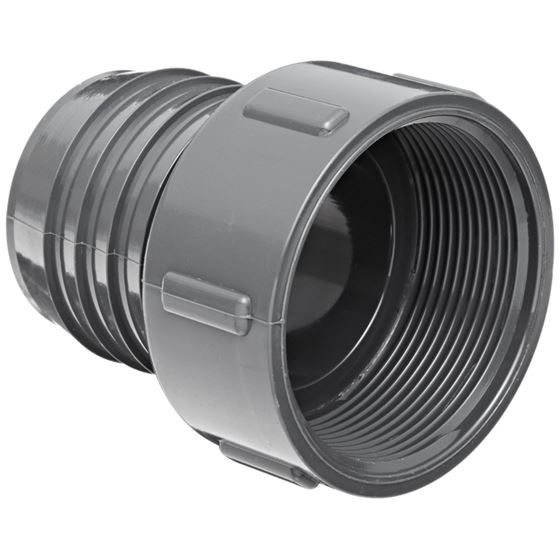 Dura 1435 Series PVC Tube Fitting,Female Adapter, Schedule 40, Gray